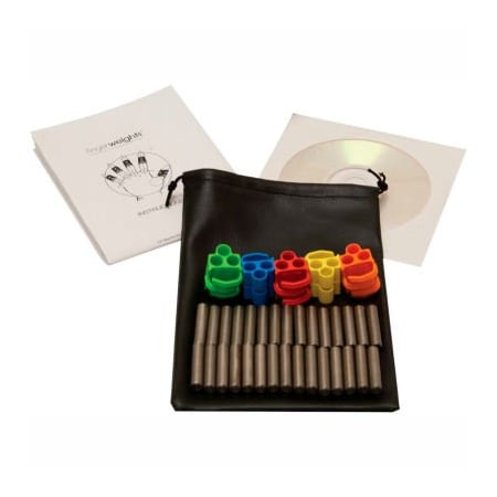 Fabrication Enterprises Fingerweights Finger Exerciser, 5-Finger Set, Multi-Colored 10-0470